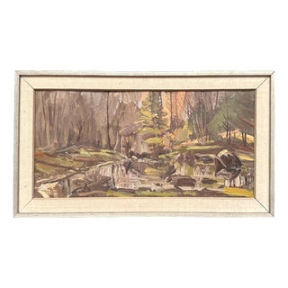 Gunnar Svensson, Sawmill, Apelnäs Roasjö, 1962, Oil Painting on Panel, Framed For Sale