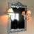 Metal 1990s Silver Gray Wrought Iron Framed Wall Mirror With Attached Flanking Sconces For Sale - Image 7 of 9