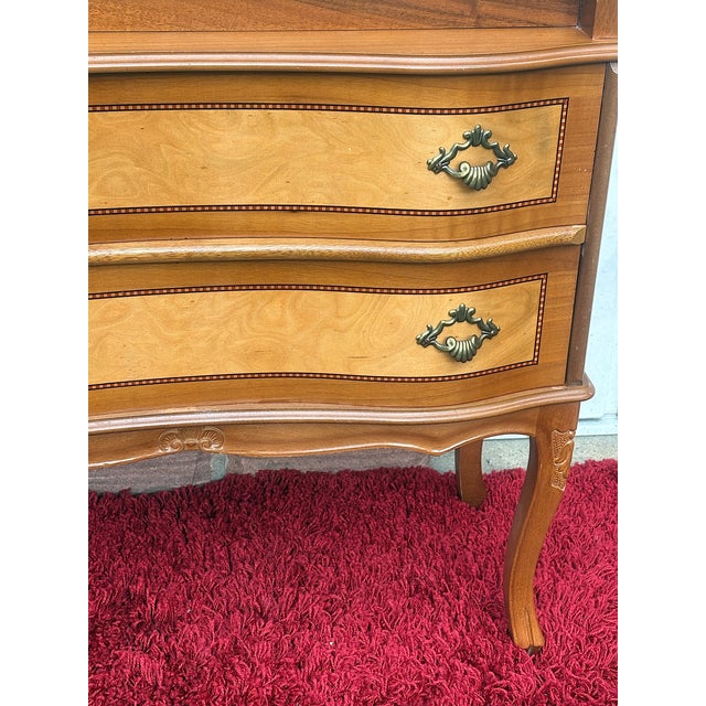 Inlaid Secretaire Desk from Unbekannt, 1970s For Sale - Image 4 of 11