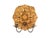 20th century, the medallion-form giltwood backplates carved with leaves, each set with a pair of scrolled candle arms...