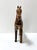 Mid 20th Century Vintage Carved Wood Horse Sculpture With Brass Inlay For Sale - Image 5 of 10