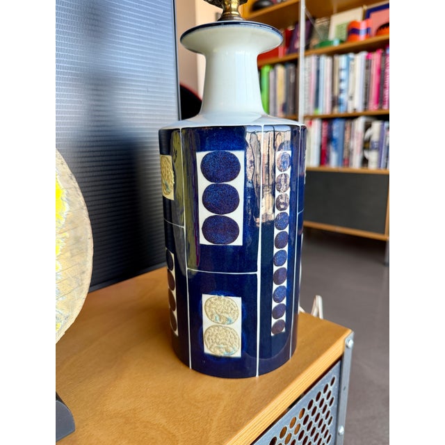 1960s 1967 Royal Copenhagen Ceramic Table Lamp Inge-Lise Koefoed Fog & Mørup Danish Modern Midcentury For Sale - Image 5 of 14