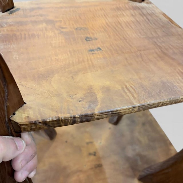 Antique Japanese Carved Fruitwood Side Table from Liberty of London, 1930s For Sale - Image 11 of 13