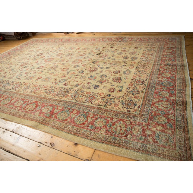 Vintage Distressed Tabriz Carpet - 8'4" x 11'10" For Sale - Image 11 of 12