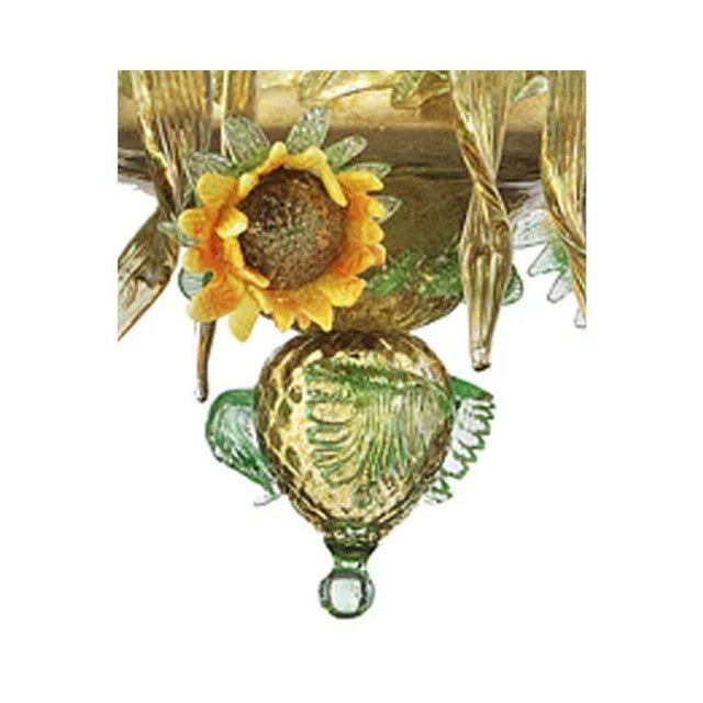 Venetian Sunflowers Murano Glass Chandelier by Simoeng For Sale - Image 11 of 13