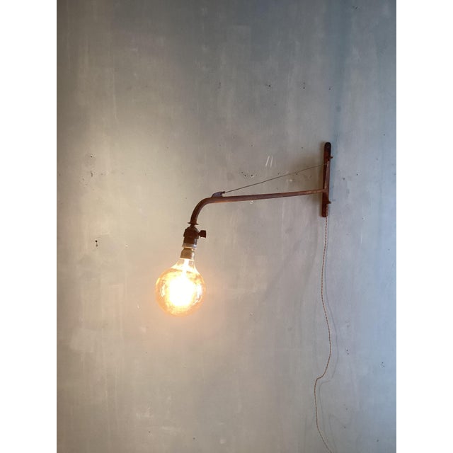 Brown Prouve Light Wall Lamp by Jean Prouvé For Sale - Image 8 of 8
