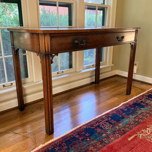 Grand Scale Antique Georgian Library Table For Sale - Image 9 of 17