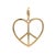 Modern 14k Yellow Gold Diamond Heart Peace Necklace For Sale - Image 3 of 7