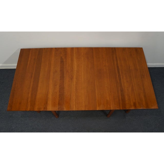 Willett Furniture Solid Cherry Traditional Duncan Phyfe Style 86" Drop Leaf Dining Table W. Rope Twist Legs For Sale In Kansas City - Image 6 of 10