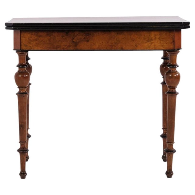 Antique Games Table in Mahogany and Walnut with Brass Fittings, 1860s For Sale - Image 12 of 12