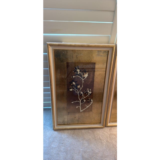 Gold John-Richard Gold Leaf Branches I & II – Matching Pair – Botanical Art For Sale - Image 8 of 9