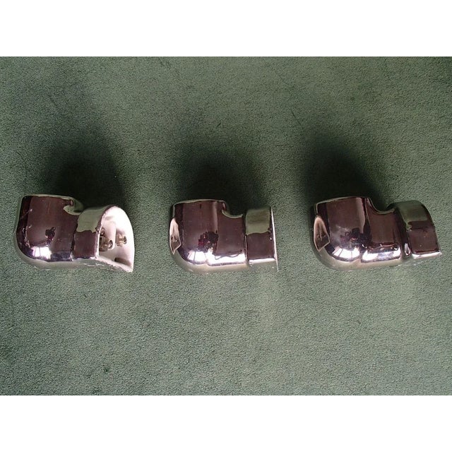 Bauhaus Porcelain Silver Bathroom Sconces, 1930s, Set of 3 For Sale - Image 15 of 16