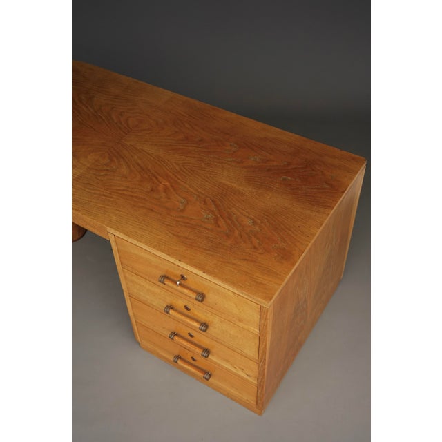 Art Deco French Freestanding Desk in Ash, 1930s For Sale - Image 17 of 18