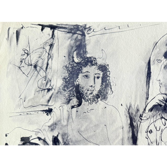 Pablo Picasso, Jeune faune, femme et enfant, 1967, Lithograph, in Flawless conditions. Designed 1960 to 1969