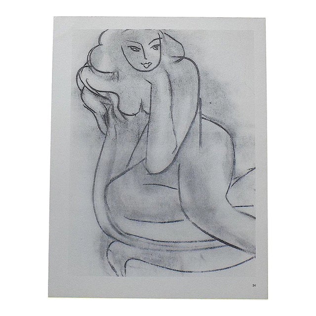 Henri Matisse Vintage Mid 20th Century Modern Henri Matisse Abstract Female Nude Lithograph For Sale - Image 4 of 4