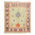 Early 21st Century Green Multicolor Handwoven Wool Turkish Oushak Rug 5'5'" X 6'6'" For Sale