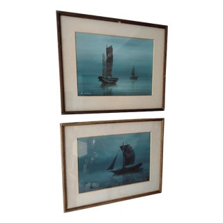 Aguri Yoshida, Japanese Watercolours, 1930, Watercolor For Sale