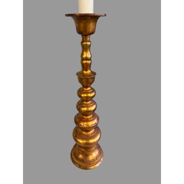Mid-Century Modern Vintage Mid Century Modern Wilmar Gilt Metal 39" Table Lamp For Sale - Image 3 of 8