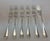 New 1980s Silver Set of 6- Seven Piece Place-Setting, 42 Pieces Rattail. With Case For Sale - Image 12 of 18