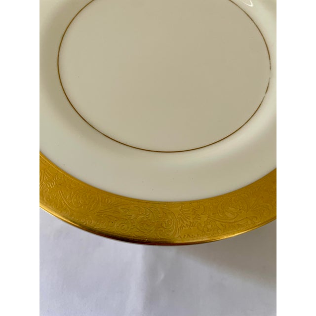 American Vintage Mikasa "Harrow" Bone China with Gold Band - Bread Plates- Set of 8 For Sale - Image 3 of 5