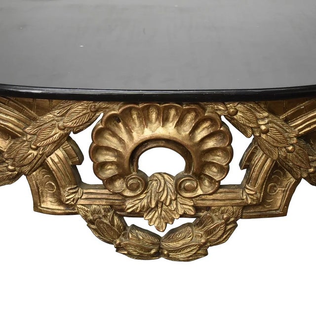 Stone 1960s French Style Marble Top Console Table For Sale - Image 7 of 8