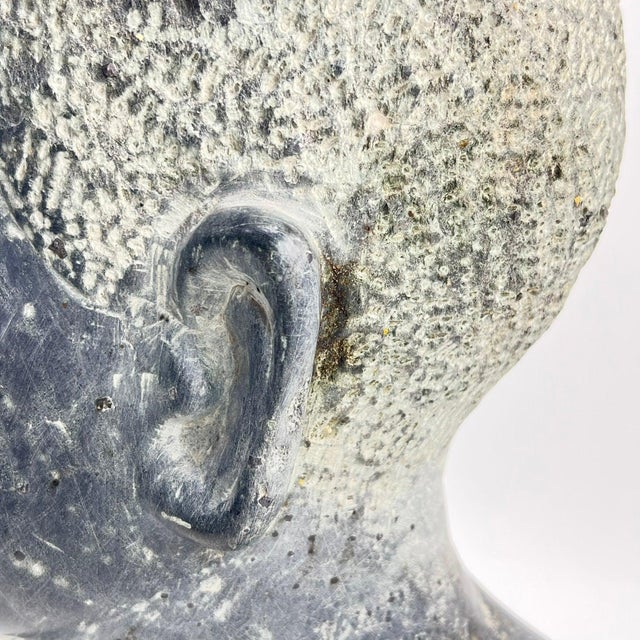 Early 20th Century Large Nicholas Tandi Carved Shona Bust MATTER COLLECTION For Sale - Image 11 of 11