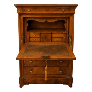 19th Century Louis Philippe Secretary Desk in Walnut For Sale