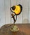 Bronze Lamp with Glass Paste Tulip Shade, 1970s, in Good conditions. Designed 1970 to 1979 European Plug (up to 250V).The...