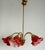 1980s Vintage Brass and Glass 5-Light Chandelier, 1980s For Sale - Image 5 of 14