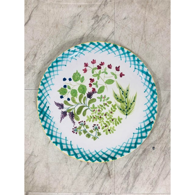 Italian Botanical Print Platter For Sale In Charleston - Image 6 of 6