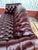 Burgundy Vintage Chesterfield Tufted Leather Loveseat For Sale - Image 8 of 12