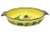 Vintage, French, Quimper, hiker, serving bowl with handles. Depicts a hand-painted hiker figure at the center with floral...
