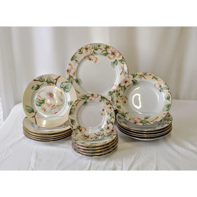 Fairfield Fine China Dogwood Pattern Dinnerware Plates, Set Of24 Chairish