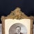 Antique French Ornate Gilt Metal Photo Frame With Original Portrait & Pressed Edelweiss For Sale - Image 4 of 7