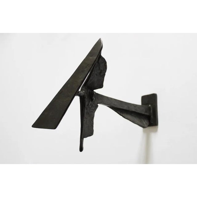 Brown Italian Bronze Abstract Sculpture by Ugo Carà, 1980 For Sale - Image 8 of 12