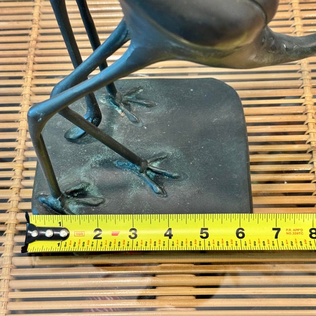 Vintage Andrea by Sadek Bronze Crane Sculpture For Sale - Image 9 of 12