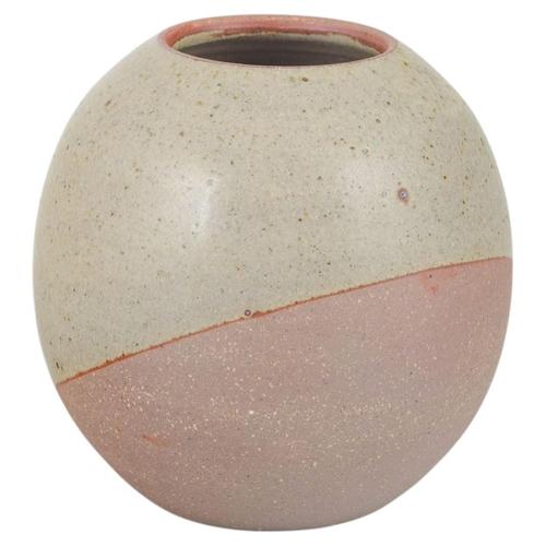 1990s 2-Color Matte Glazed Stoneware Vase by Rolf Palm, Mölle, Sweden, 1996 For Sale - Image 5 of 5