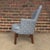 Mid 20th Century Light Blue Embroidered Mid Century Style Accent Chair For Sale - Image 5 of 12
