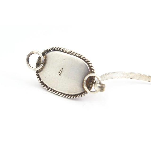 Pink Late 20th Century Rhodochrosite Silver Bangle Bracelet For Sale - Image 8 of 10