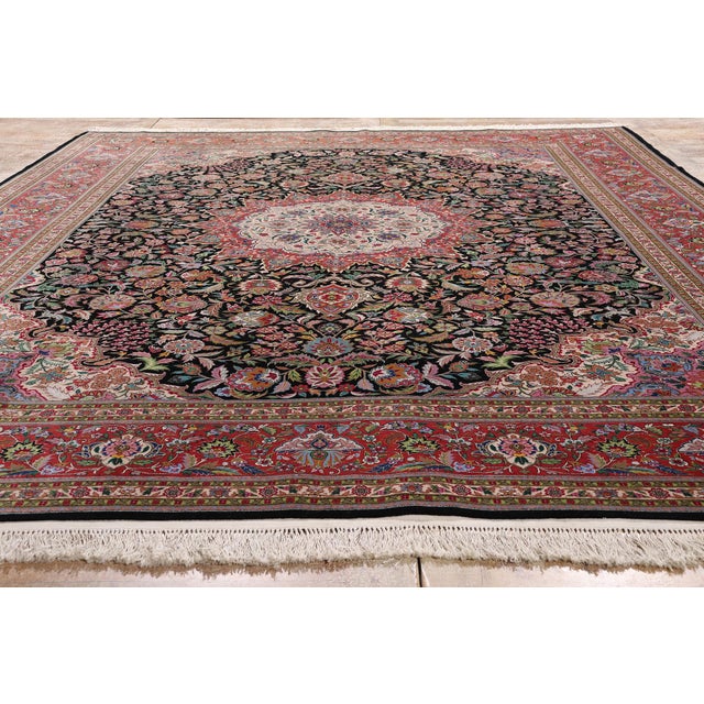 Vintage Chinese Tabriz Rug, 09'01 X 12'04 For Sale - Image 9 of 10