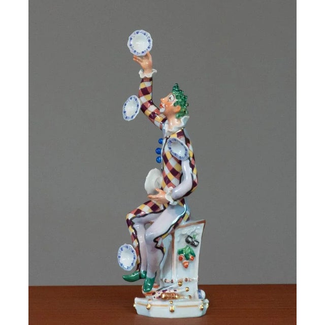 Vintage Porcelain Juggler Statue by Peter Strang for Meissen For Sale - Image 9 of 10