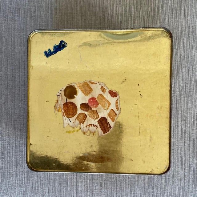 1950s Vintage Biscuit Tin For Sale - Image 10 of 11
