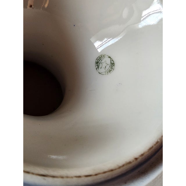 Vintage French Limoges Porcelain Compotier from Legrand, 1940s For Sale - Image 12 of 15