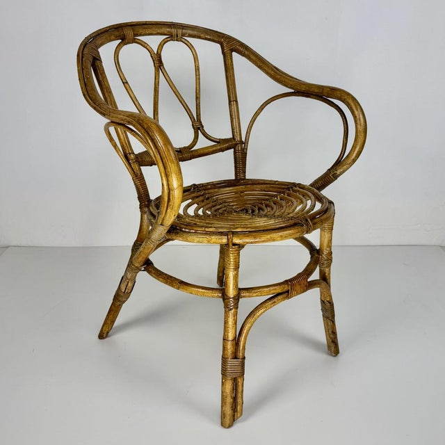 Mid-Century Modern Mid-Century Bamboo Chair, Italy, 1960s For Sale - Image 3 of 8