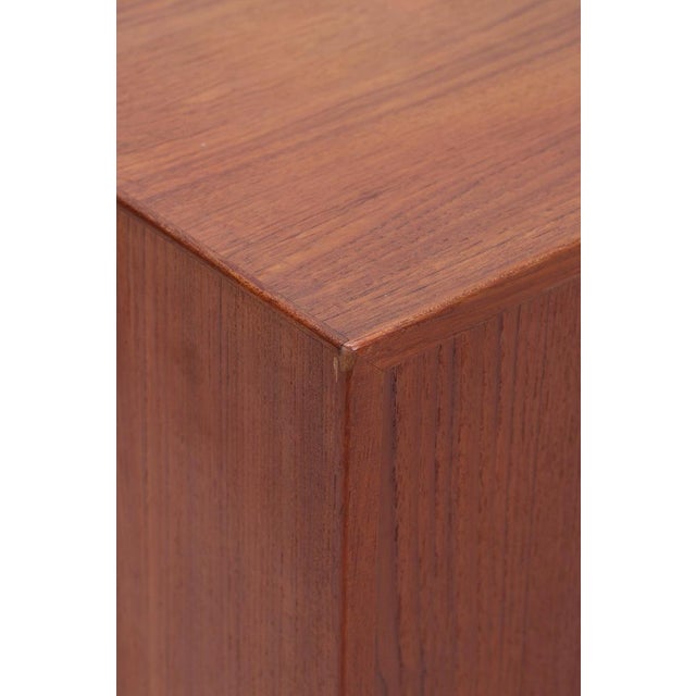 Wood Mid-Century Modern Teak Chest of Drawers with Sliding Doors, 1960s For Sale - Image 7 of 13