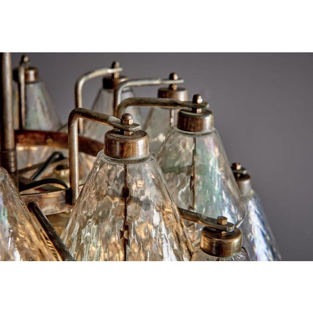 Purple Poliedri Murano Glass Chandelier attributed to Carlo Scarpa for Venini, 1950s For Sale - Image 8 of 12