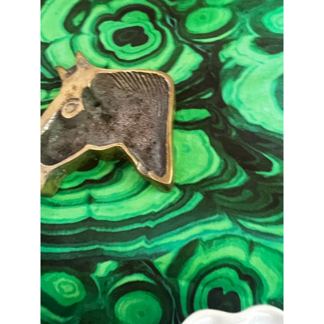 Brass Small Horse Shaped Brass Ashtray For Sale - Image 8 of 8