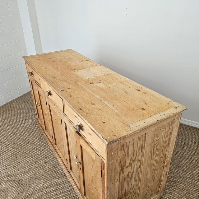 Antique English Pine Dresser Base & Plate Rack - Circa 1870 For Sale - Image 17 of 17