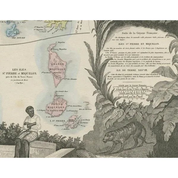 Steel Engraved Map of French Colonies in America, 1854 For Sale - Image 6 of 9