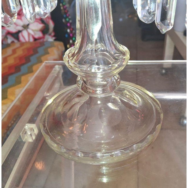 19thc French Regency Cut Glass & Crystal Candelabra Attrib. St Louis a - Pair For Sale - Image 16 of 18